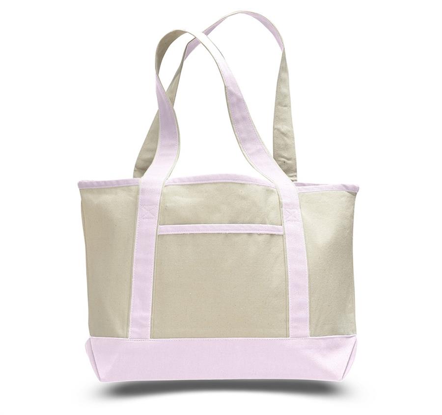 Small Canvas Deluxe Tote - Light Pink