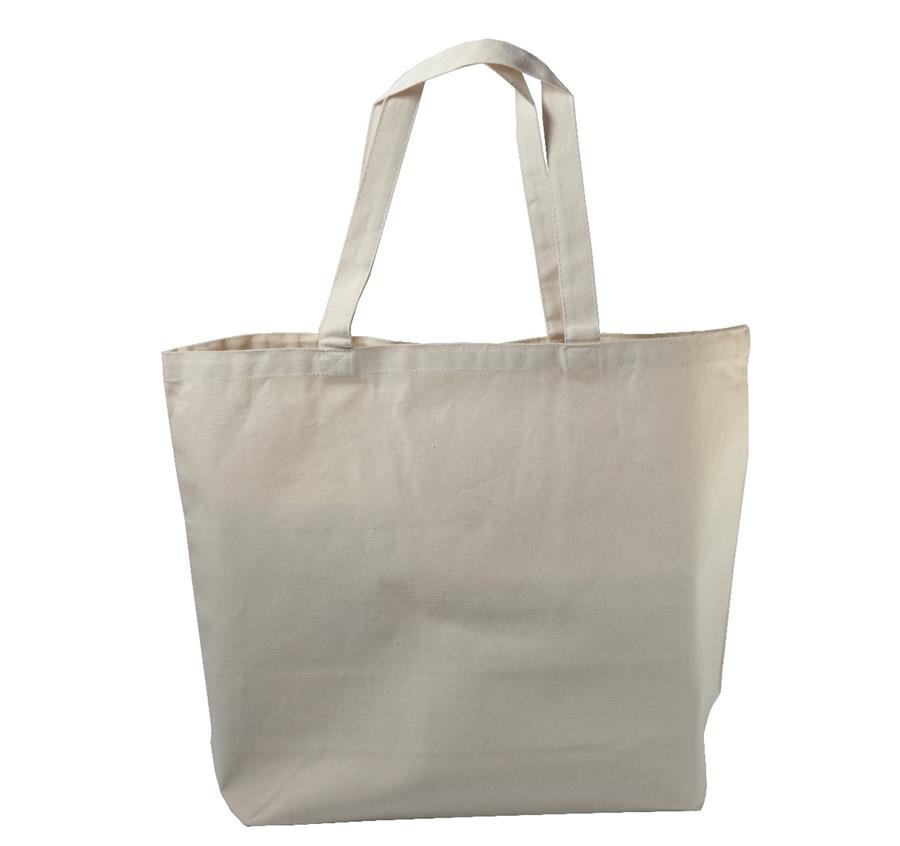 Jumbo Canvas Tote with Canvas Handles - Natural