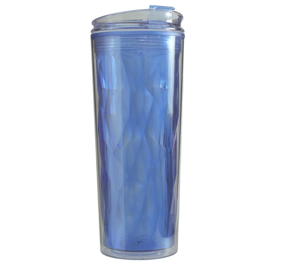 Double Wall Travel Mugs with Color Matching Lids 20 oz. - BLUE