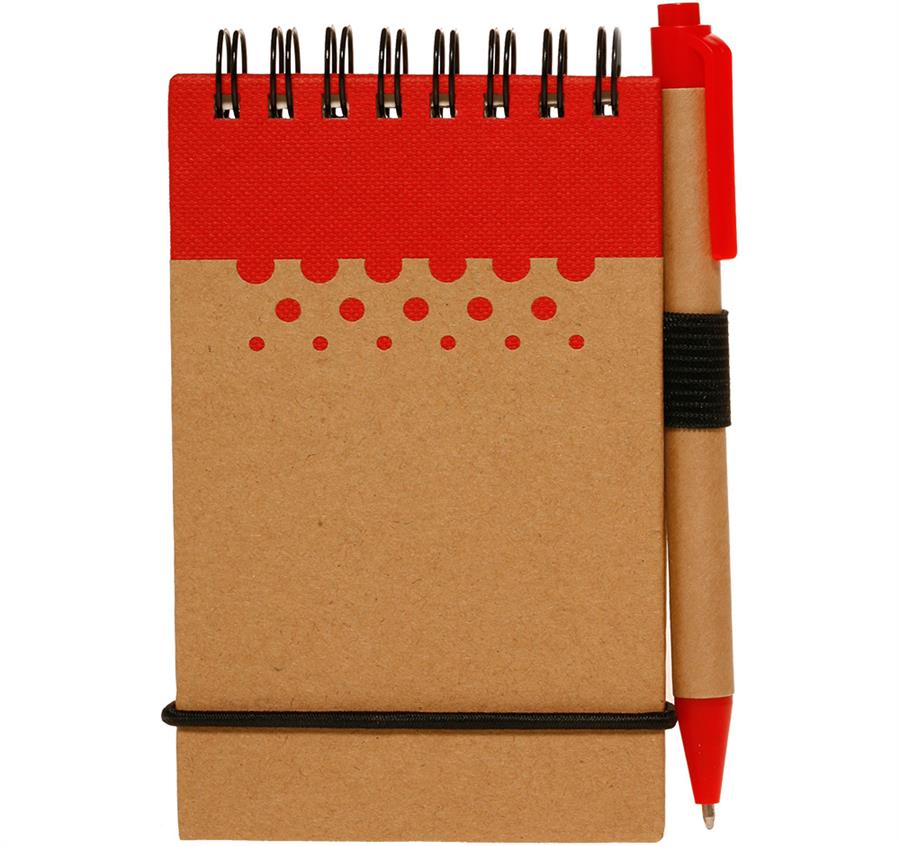 Recyclable Spiral Jotter - Red