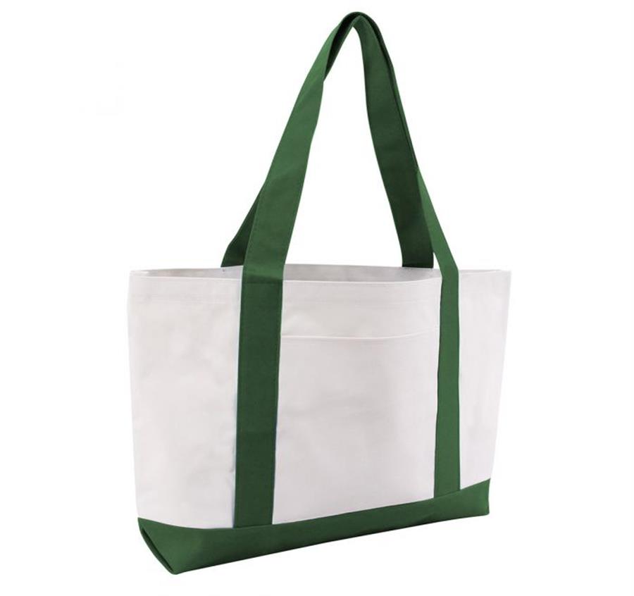 Polyester Boat Tote Bag - Forest Green