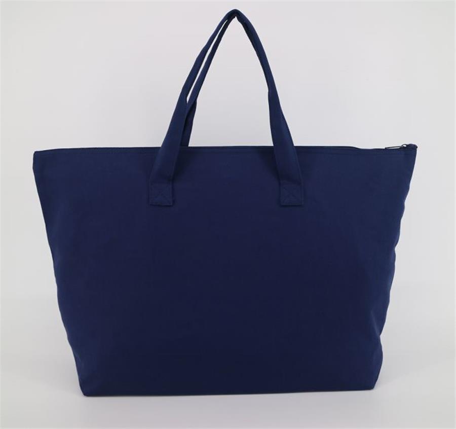 Cotton Canvas Tote Bag - Navy