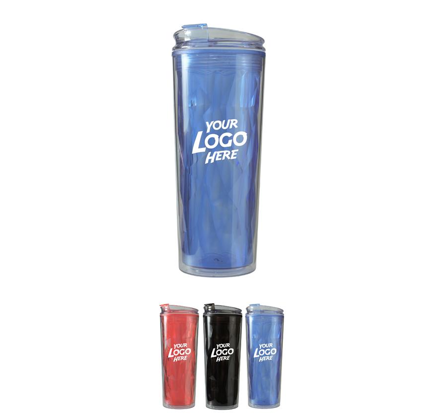 Double Wall Travel Mugs with Color Matching Lids 20 oz.