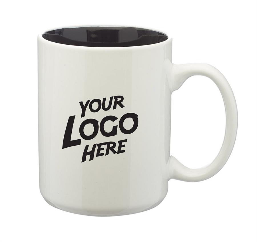 Glossy Two-Tone Personalized Ceramic Mugs 15 oz.