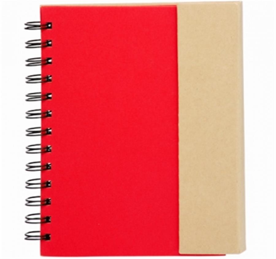 Two Tone Eco Friendly Notebooks - Red
