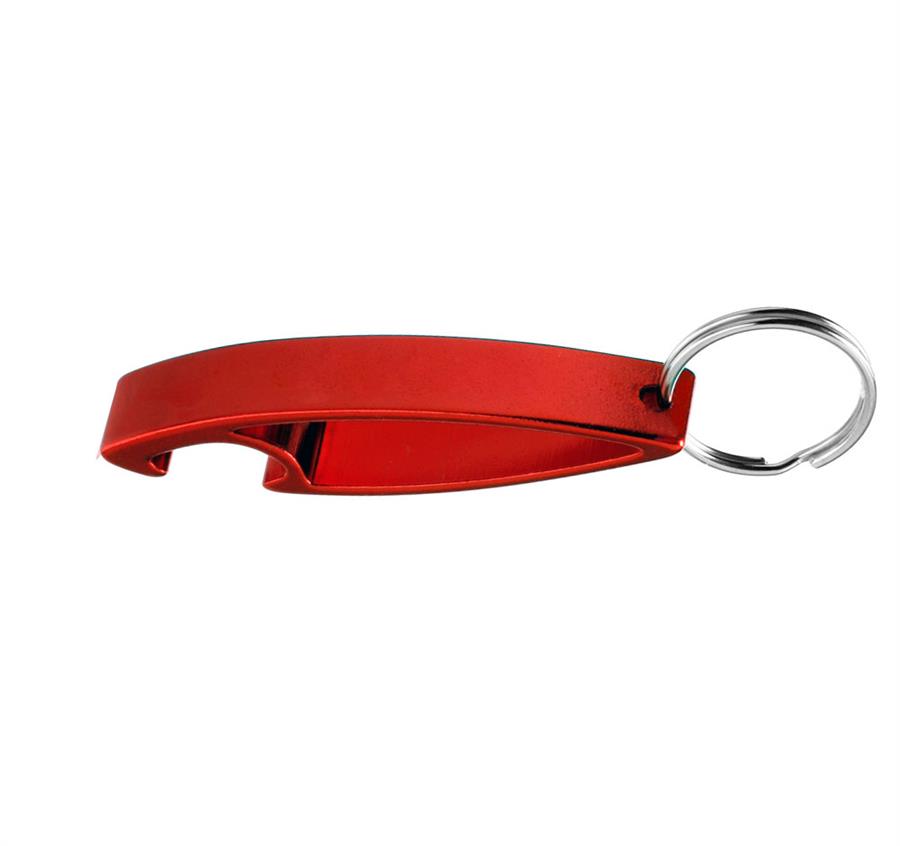 Aluminum Bottle Opener Keychains - RED