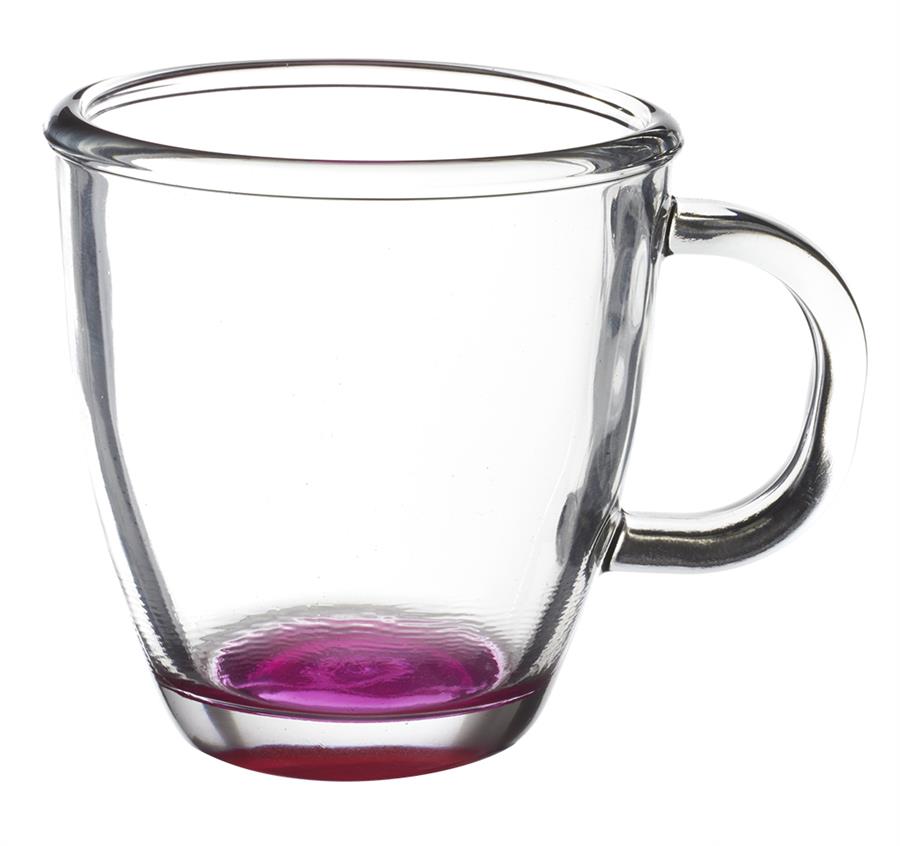 London Glass Coffee Mugs - Pink