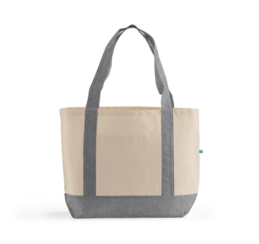 Recycled Iconic Shopping Bag - Natural/Ash Grey