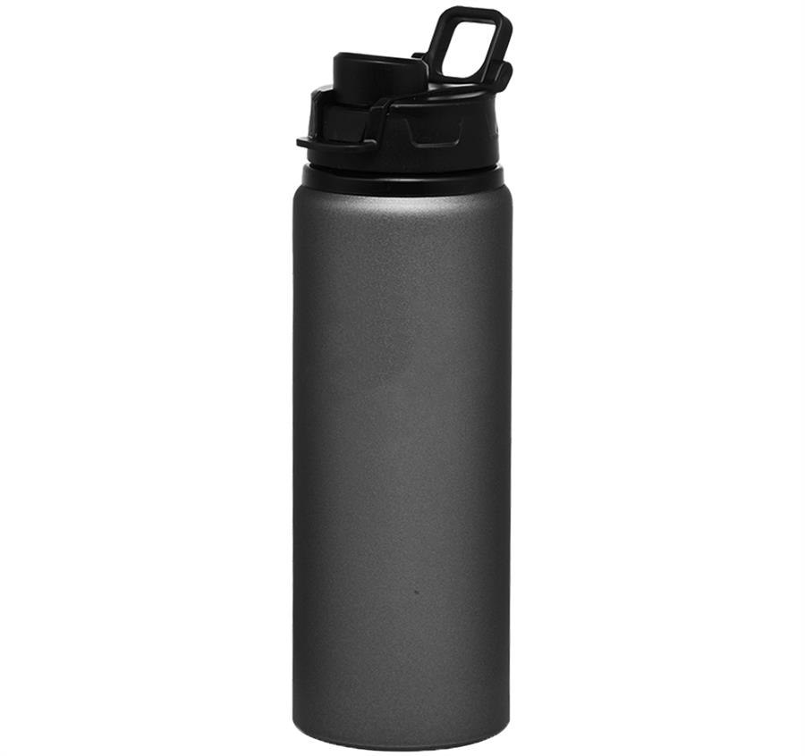 Aluminum Water Bottles with Snap Lid - 25 oz - Charcoal