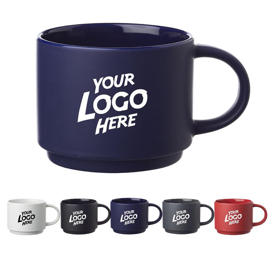 Stackable Ceramic Mugs 14 oz.