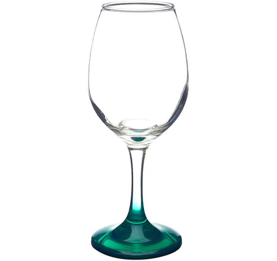 White Wine Glasses - 10 oz - Green