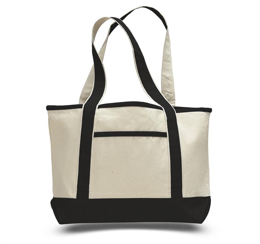 Small Canvas Deluxe Tote - Black