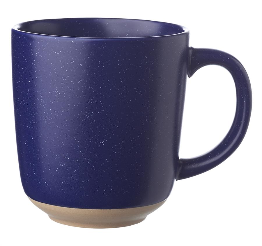 Ocean Pines Speckled Clay Bistro Mugs - 17 oz - Blue