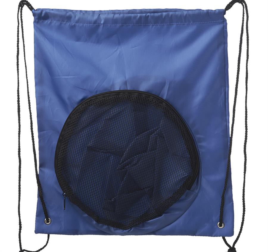 Large Pocket Drawstring Sport Packs - Blue