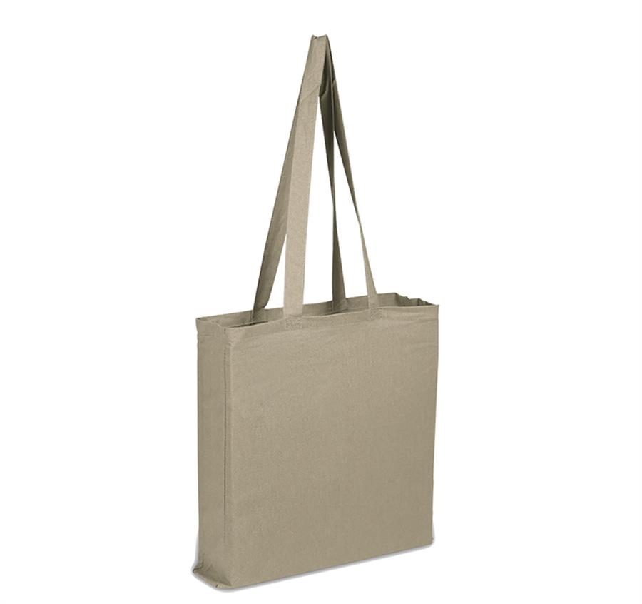 Sheeting Economical Tote Bag with All Side Gusset - Natural