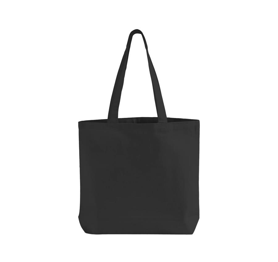 Canvas Value Gusset Tote - Black