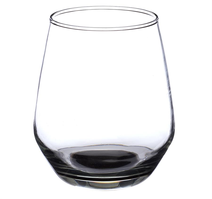 Stemless Wine Glasses - 12 oz - Black