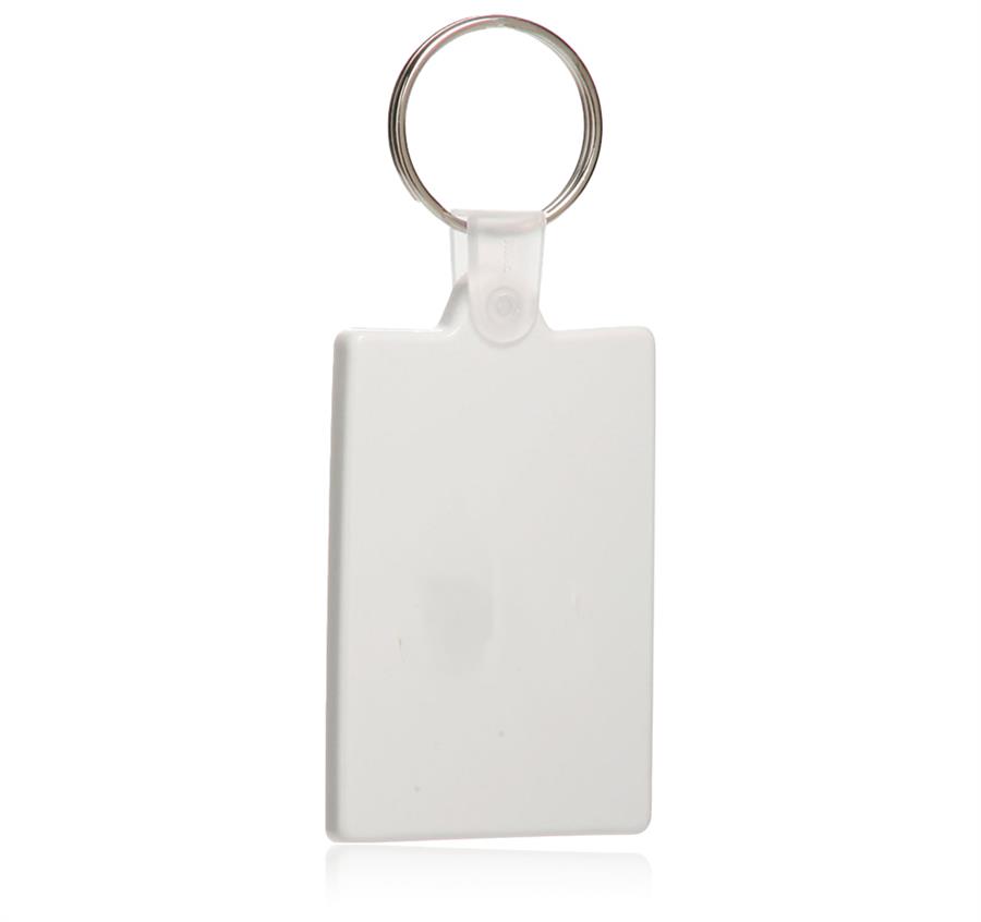 Rectangle Soft Keychain - White