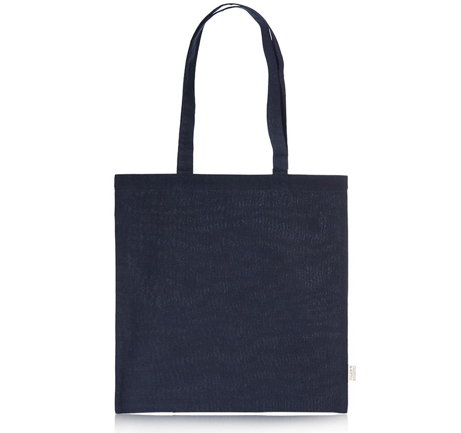 Recycled Solid Cotton Tote Bags - Blue