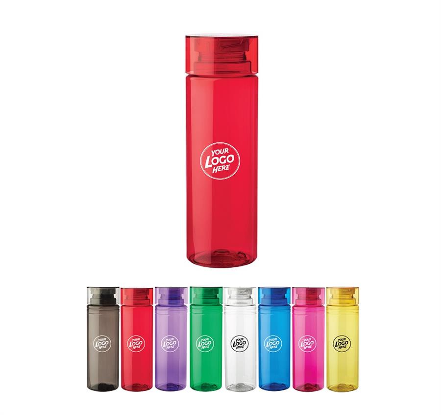 Cylindrical Plastic Water Bottles - 30 oz