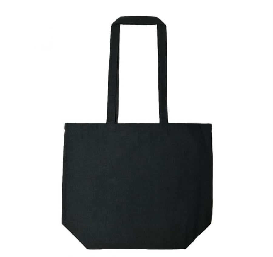 Midweight Recycled Canvas Tote Bag - Black