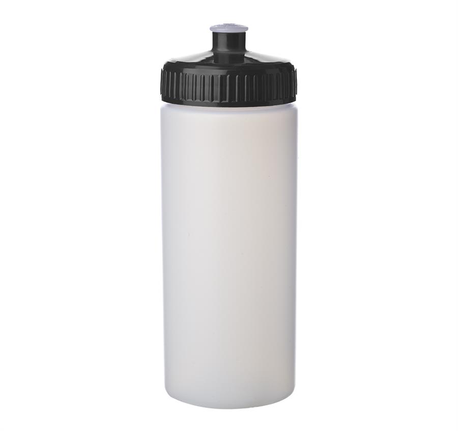 Frosted Plastic Water Bottles 20 oz - Black