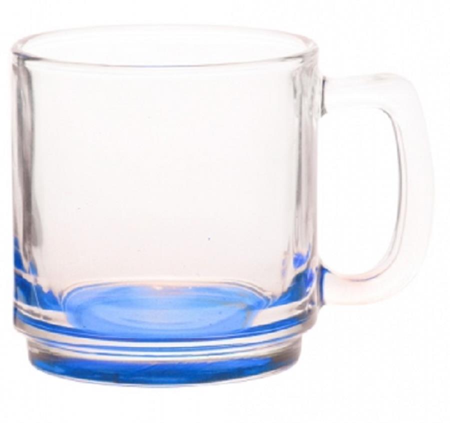Glass Coffee Mugs - Blue