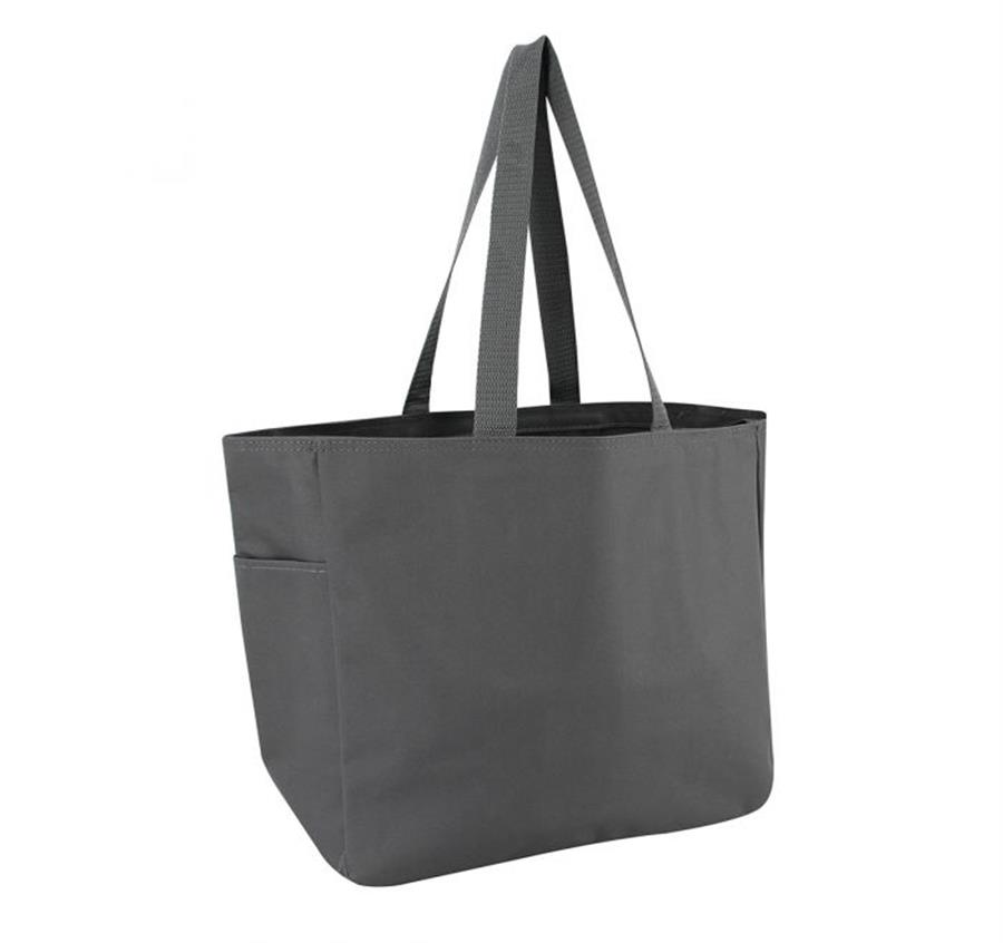 Polyester Large Tote Bag - Charcoal