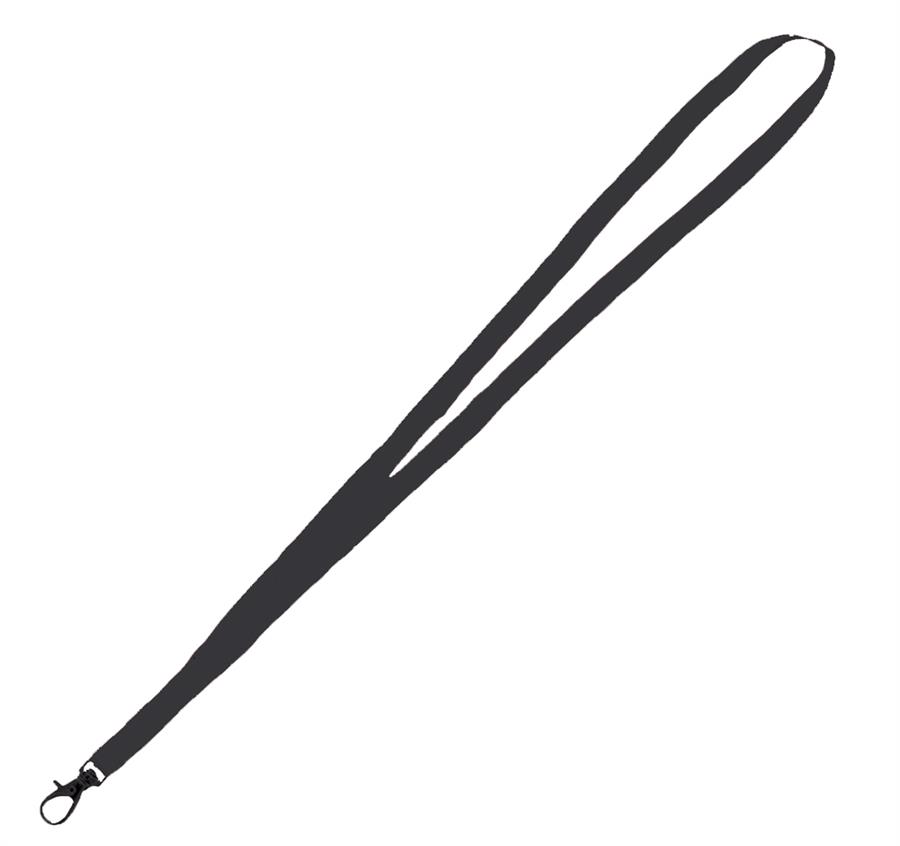 Micro Weave Smooth Dye-Sublimation Lanyards - Black