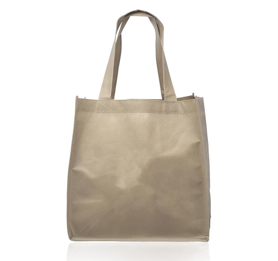 Value Non-woven Grocery Tote Bags - Khaki