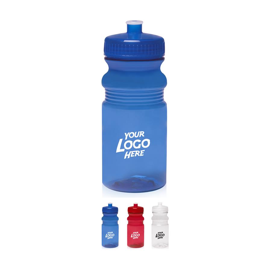 Push Cap Bike Water Bottles 20 oz