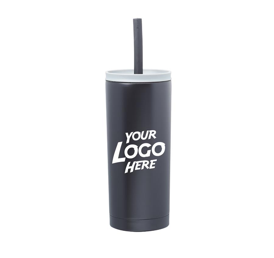 Winslow Stainless Steel Mug with Straw