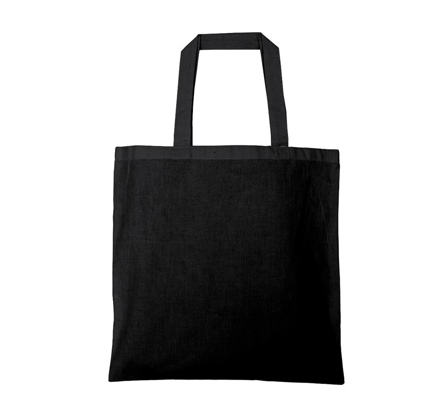 Canvas Tote with extra long handles - Black