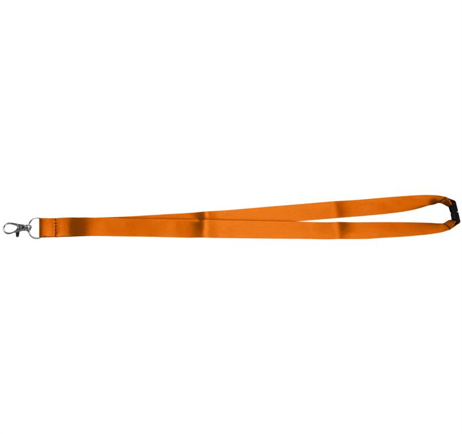USA Made Dye-Sub Lanyard with Safety Breakaway - Orange