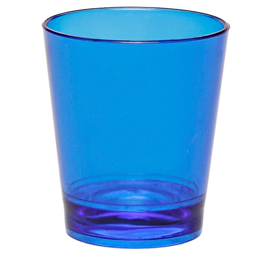 Translucent Plastic Shot Glasses - Blue
