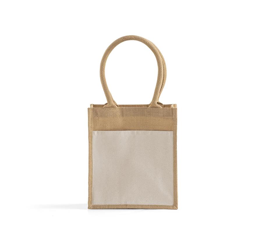 Small Easy-Print Jute Bag - Natural