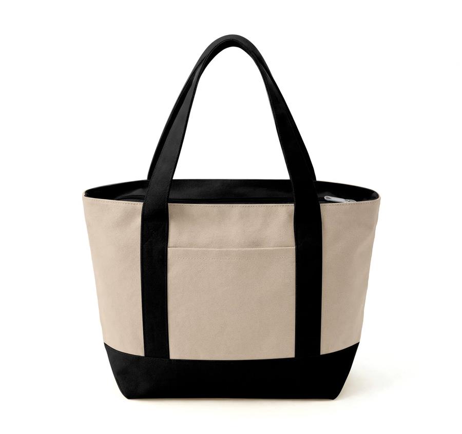 Mini Iconic Zipper Shopping Bag - Black