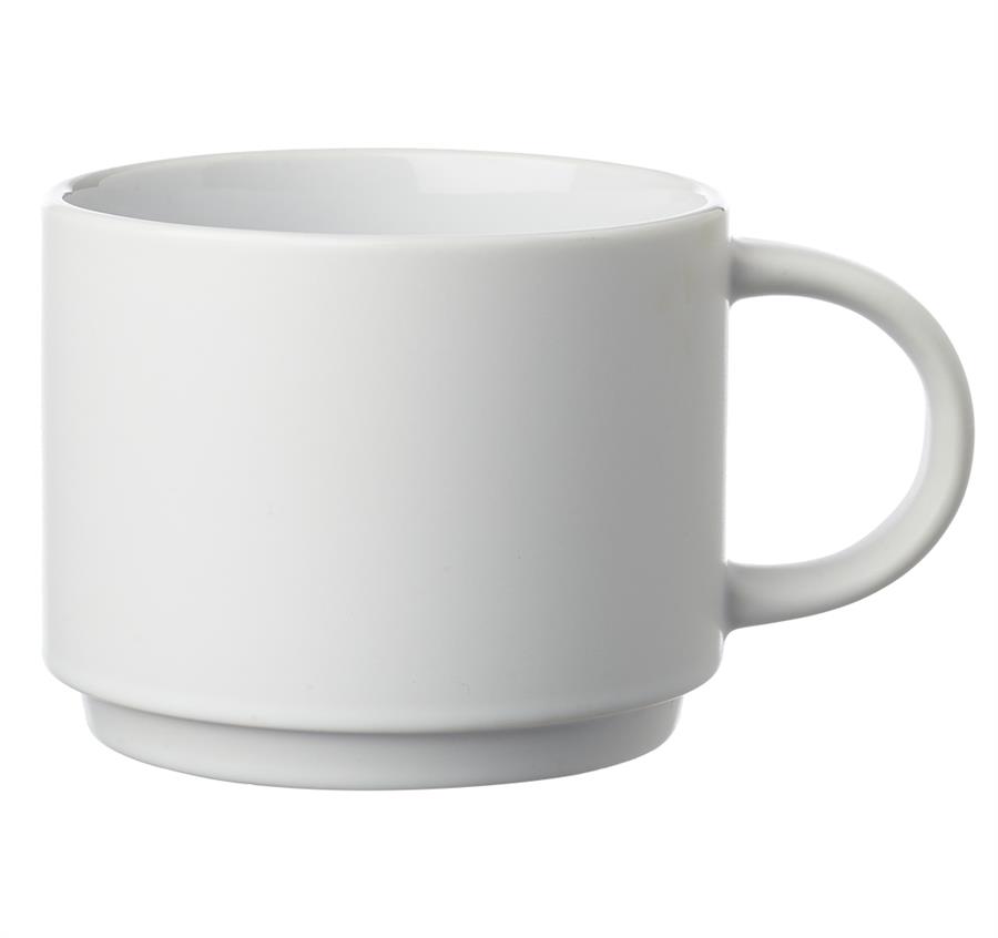 Stackable Ceramic Mugs 14 oz. - White
