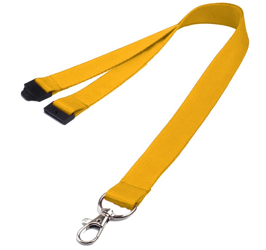 Premium Polyester Silkscreen Lanyard with Safety Breakaway - Gold