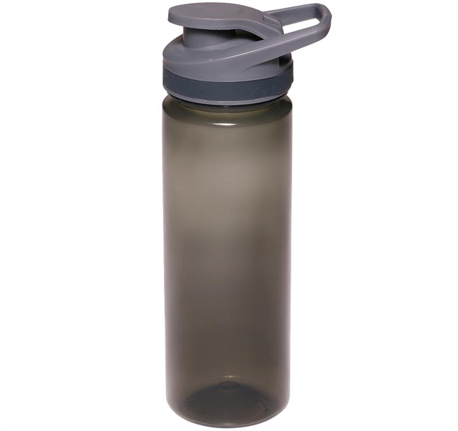 Plastic Sports Water Bottles with Flip Lid - Charcoal