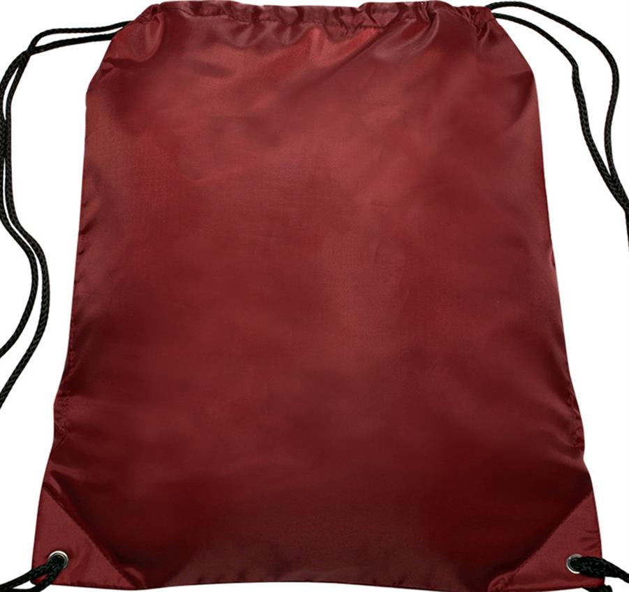 Classic Polyester Drawstring Bags - Burgundy