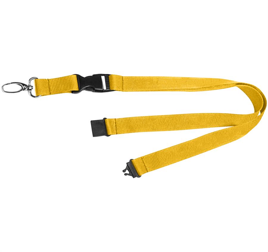 Lanyard with Buckle Release and Safety - Gold