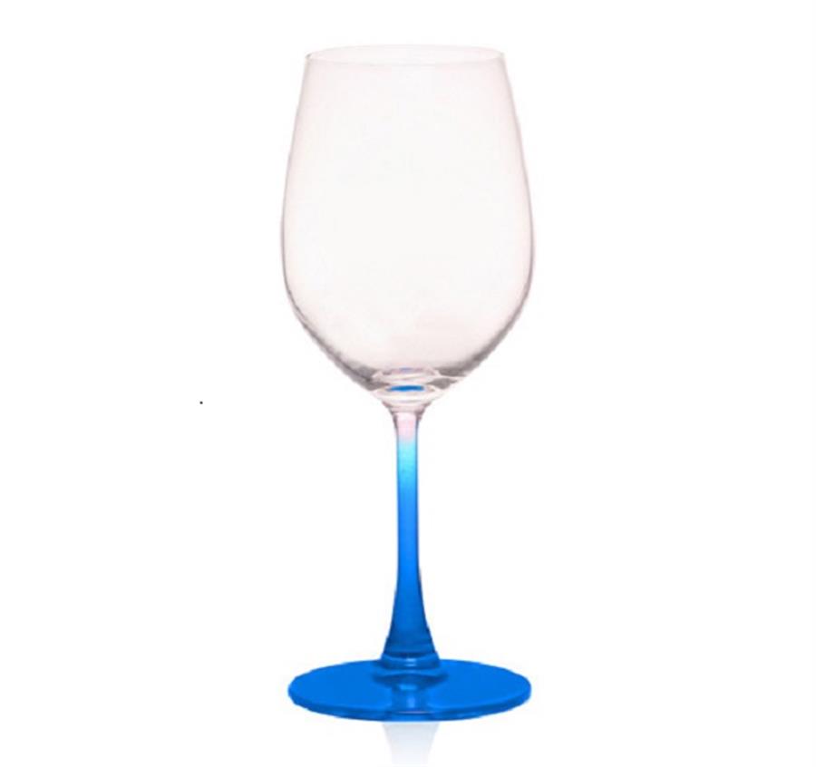 Lead Free Crystal Wine Glasses - Blue