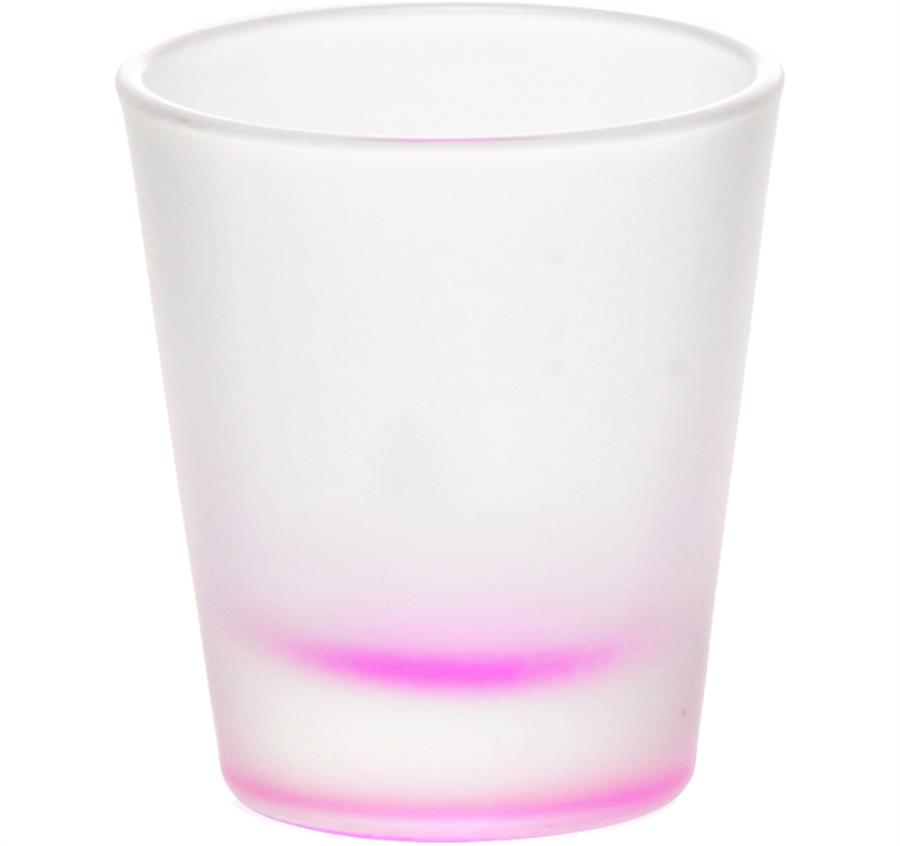 Frosted Glass Shot Glasses - Pink