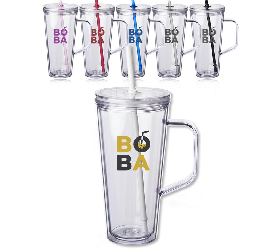 24 oz. Plastic Tumbler with Handle