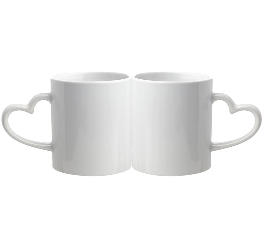 Full Color Heart Handle Mugs 11 oz.