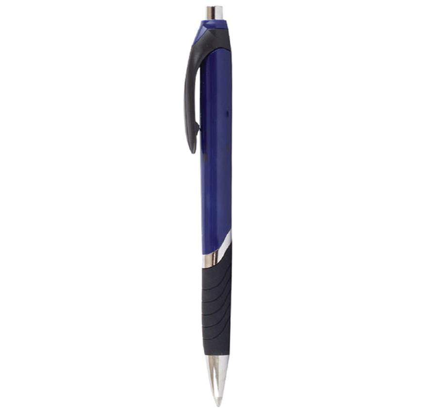 Rubber Grip Ballpoint Pens - Navy Blue