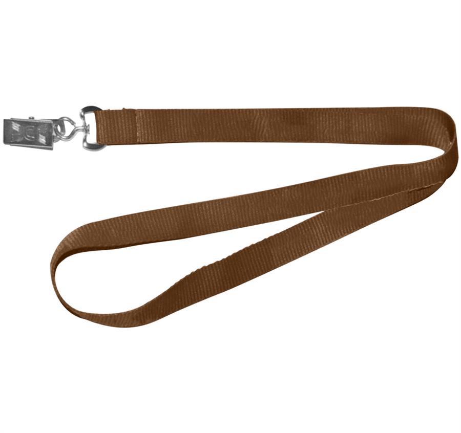 Polyester Silkscreen Lanyard - Brown