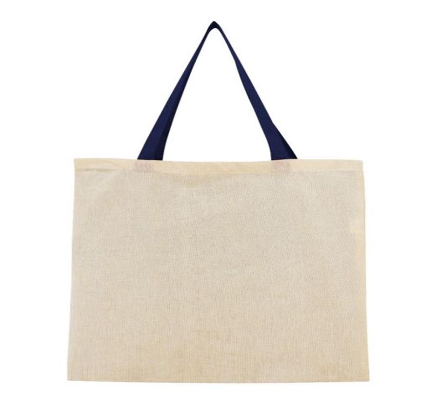 Contrasting Handles Tote - Navy