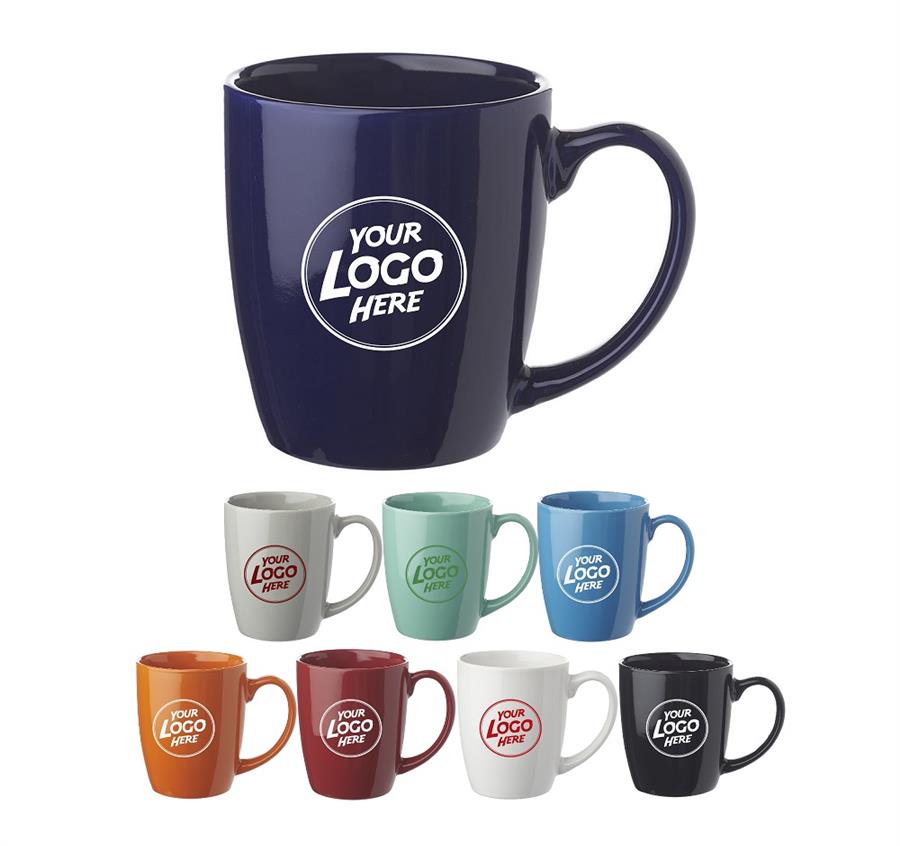 Curved Java Custom Coffee Mugs - 12 oz